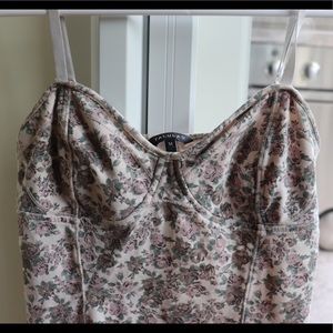 Aritzia floral boob top
